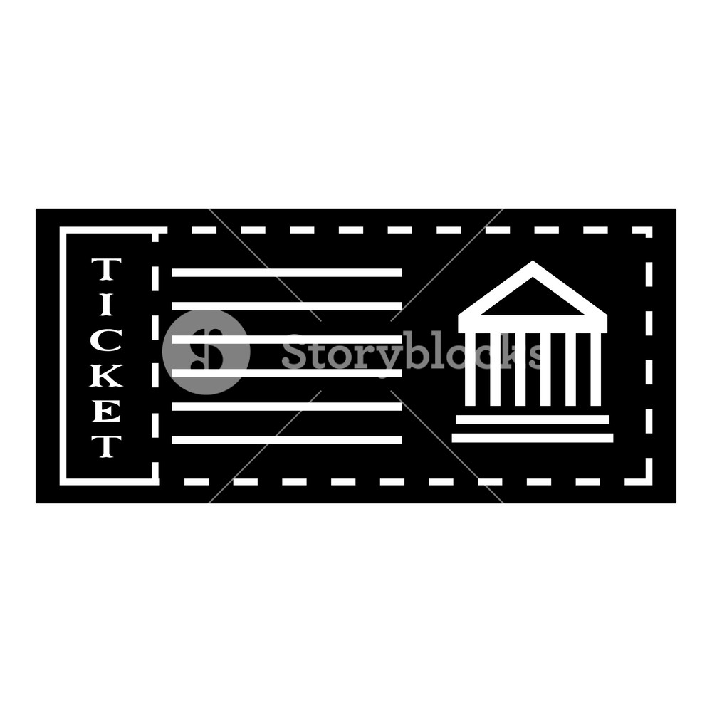 1000x1000 Ticket To Museum Icon Simple Illustration Of Ticket To Museum