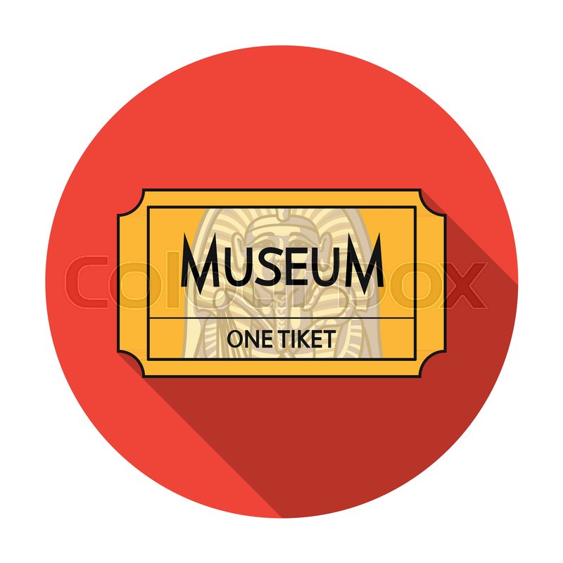 800x800 Ticket To The Museum Icon In Flat Stock Vector Colourbox