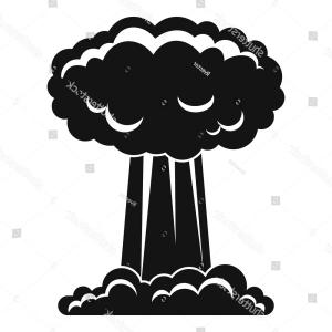 300x300 Nuclear Blast With Mushroom Cloud Vector Clipart Catchsplace