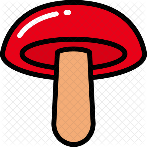 512x512 Mushroom Icon Of Colored Outline Style