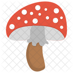 256x256 Edible Mushroom Icon Of Flat Style