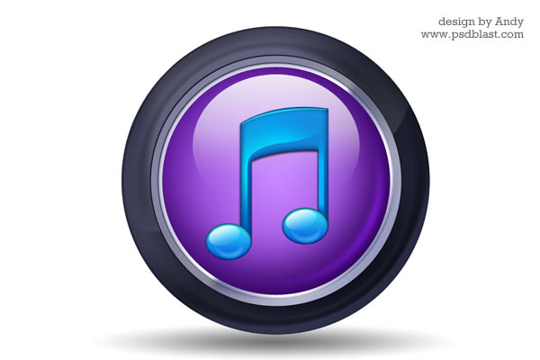 600x400 Shiny Music Icon Psdblast