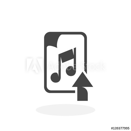 Music Icon Vector Logo On White Background 500x500 Music Icon Vector Logo On White Background