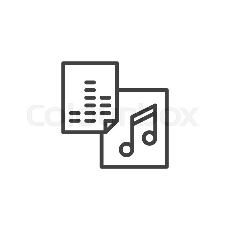 Music Document Outline Icon Stock Vector Colourbox 800x800 Music Document Outline Icon Stock Vector Colourbox