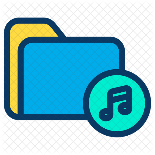 512x512 Music Folder Icon Of Colored Outline Style