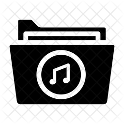 256x256 Music Folder Icon Of Glyph Style