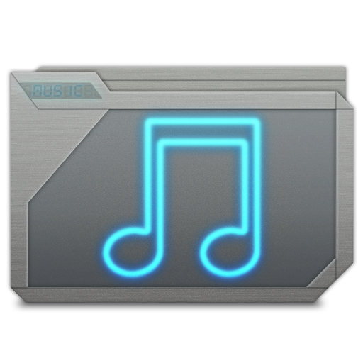 512x512 Folder Music Blue Icon