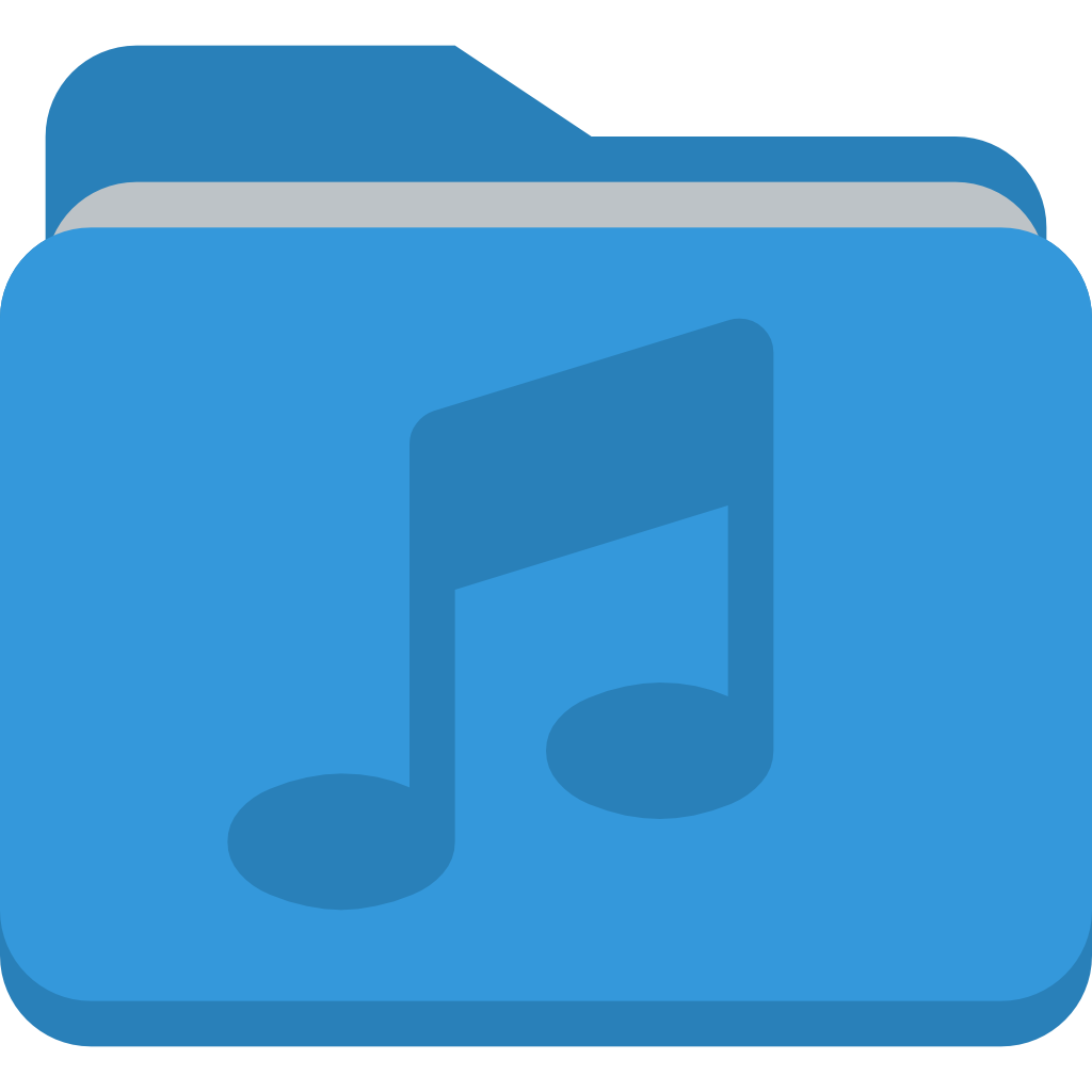 1024x1024 Folder Music Icon Small Flat Iconset Paomedia