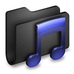 256x256 Music Black Folder Icon Download Alumin Folders Icons Iconspedia