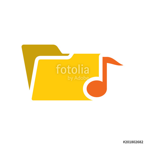 500x500 Music Folder Icon Design Stock Image And Royalty Free Vector