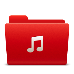 256x256 Music Folder Icon Download Soda Red Icons Iconspedia