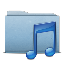 256x256 Folder Blue Music Icon Free Search Download As Png