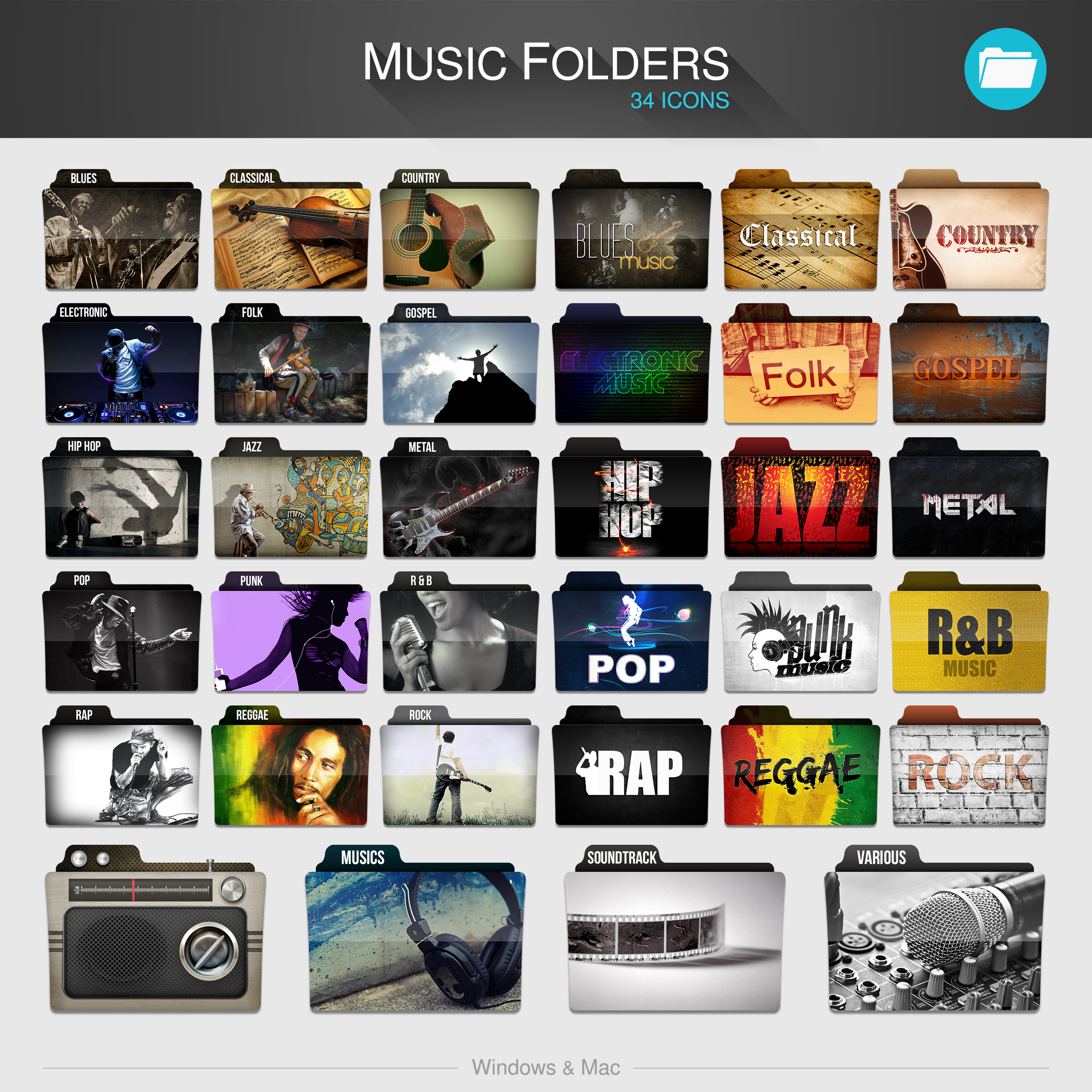 2500x2500 Music Folders Pack