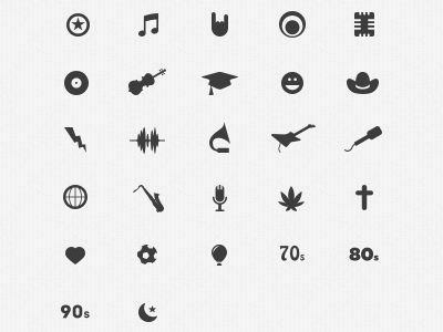 400x300 Music Genre Icons Iconography Music, Movie Categories, Pictogram