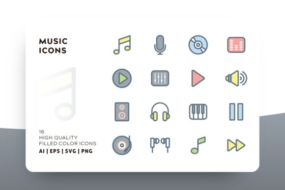 Music Icon Pack Graphic 580x387 Music Icon Pack Graphic