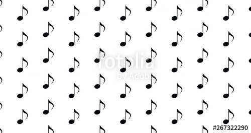 500x264 Music Notes Background Clip Motion Backdrop Video In A Seamless