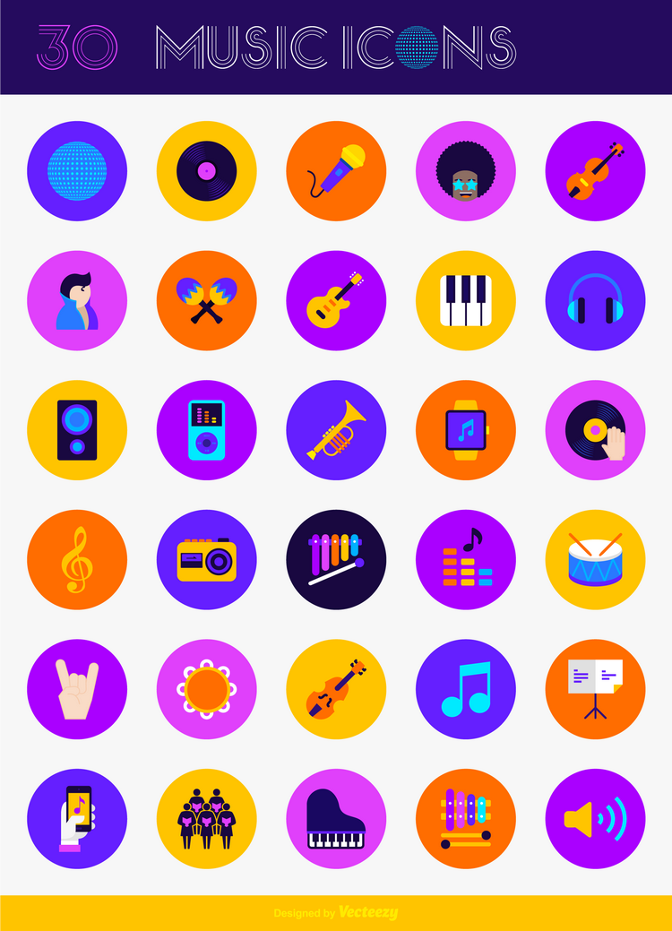 750x1039 Free Download Funky Music Icons