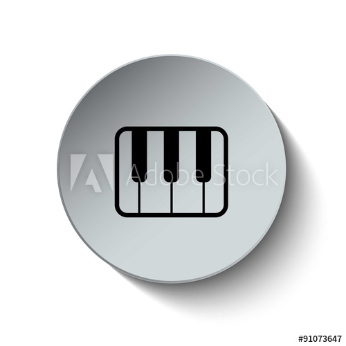 500x500 Piano Icon Keyboard Icon Music Icon Illustration Vector