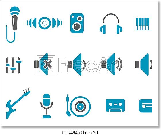560x470 Free Art Print Of Music Icon Set Vector Icons Pack