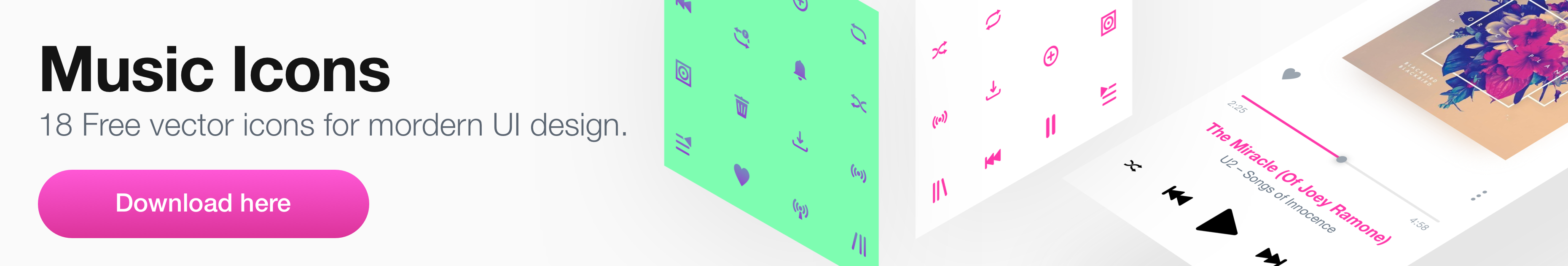 3720x630 Music Icon Pack Free Vector Icons For Ui Design