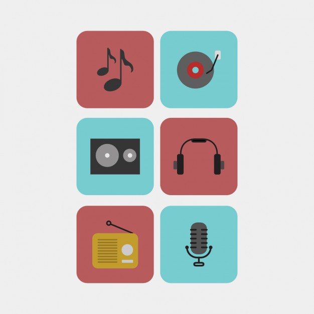 626x626 Music Icons Pack Vector Free Download
