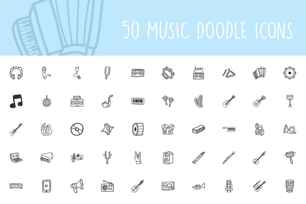 1024x683 Hand Drawn Icon Pack