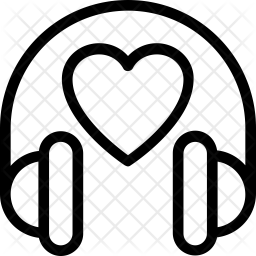 256x256 Romantic Music Icon Of Line Style