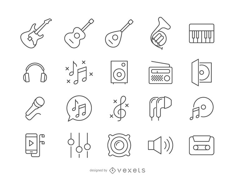 752x570 Stroke Music Icon Collection