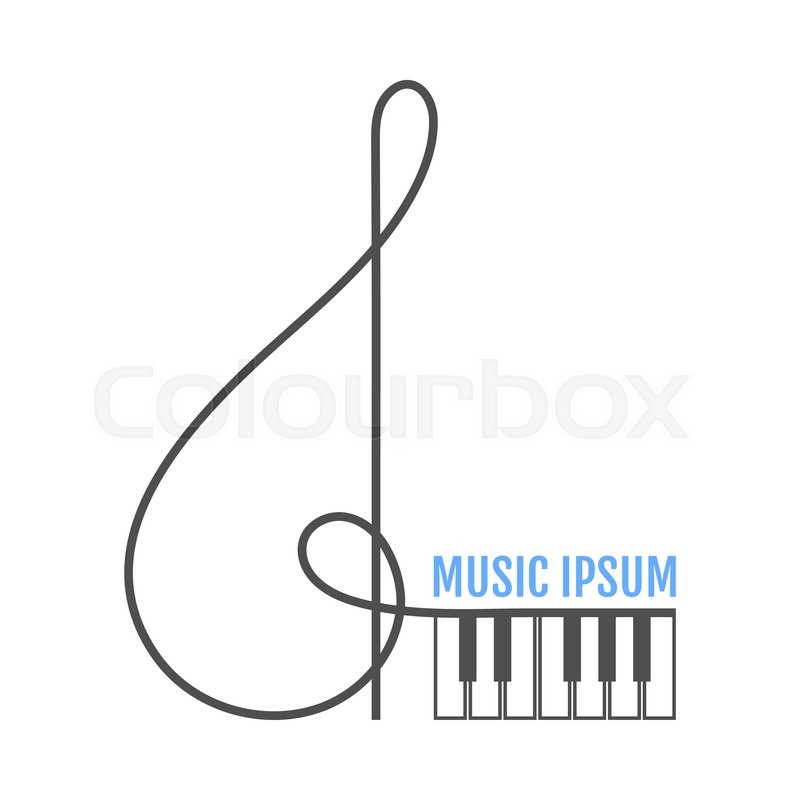 800x800 Treble Clef, Piano Keys Music Icon, Logo
