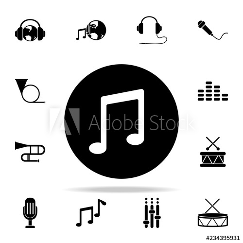 500x500 Musical Note In A Circle Icon Music Icons Universal Set For Web