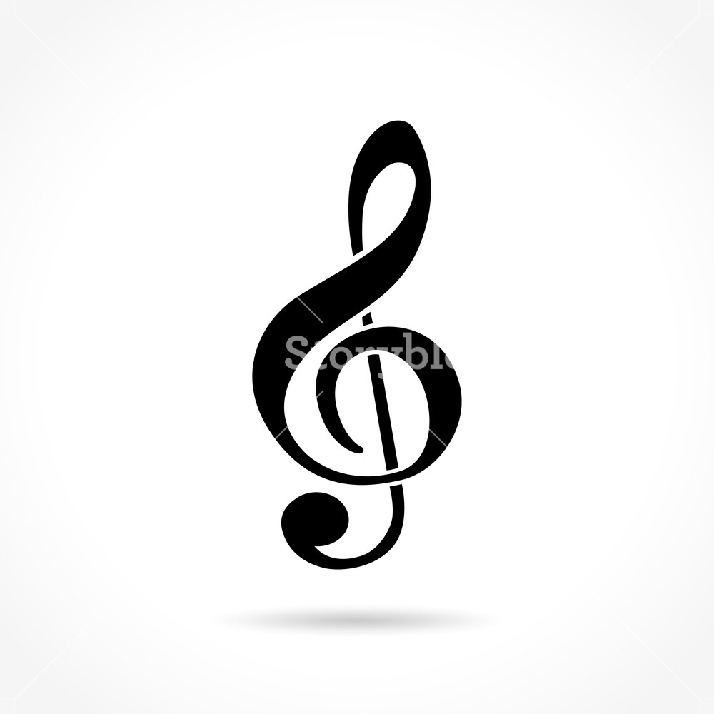 1000x1000 Illustration Of Music Icon On White Background Royalty Free Stock