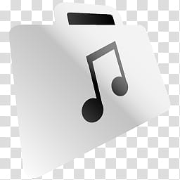 256x256 Dock Icons, White And Gray Music Folder Icon Transparent