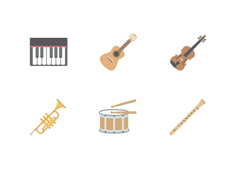 800x600 Music Instrument Icons
