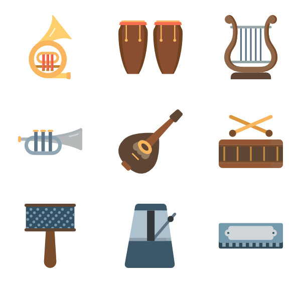 600x564 Musical Instrument Icon Packs
