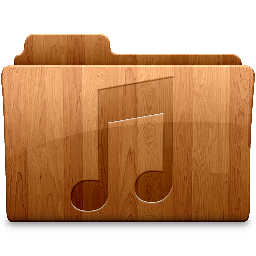 512x512 Glossy Music Icon Wood Folders Iconset Thvg