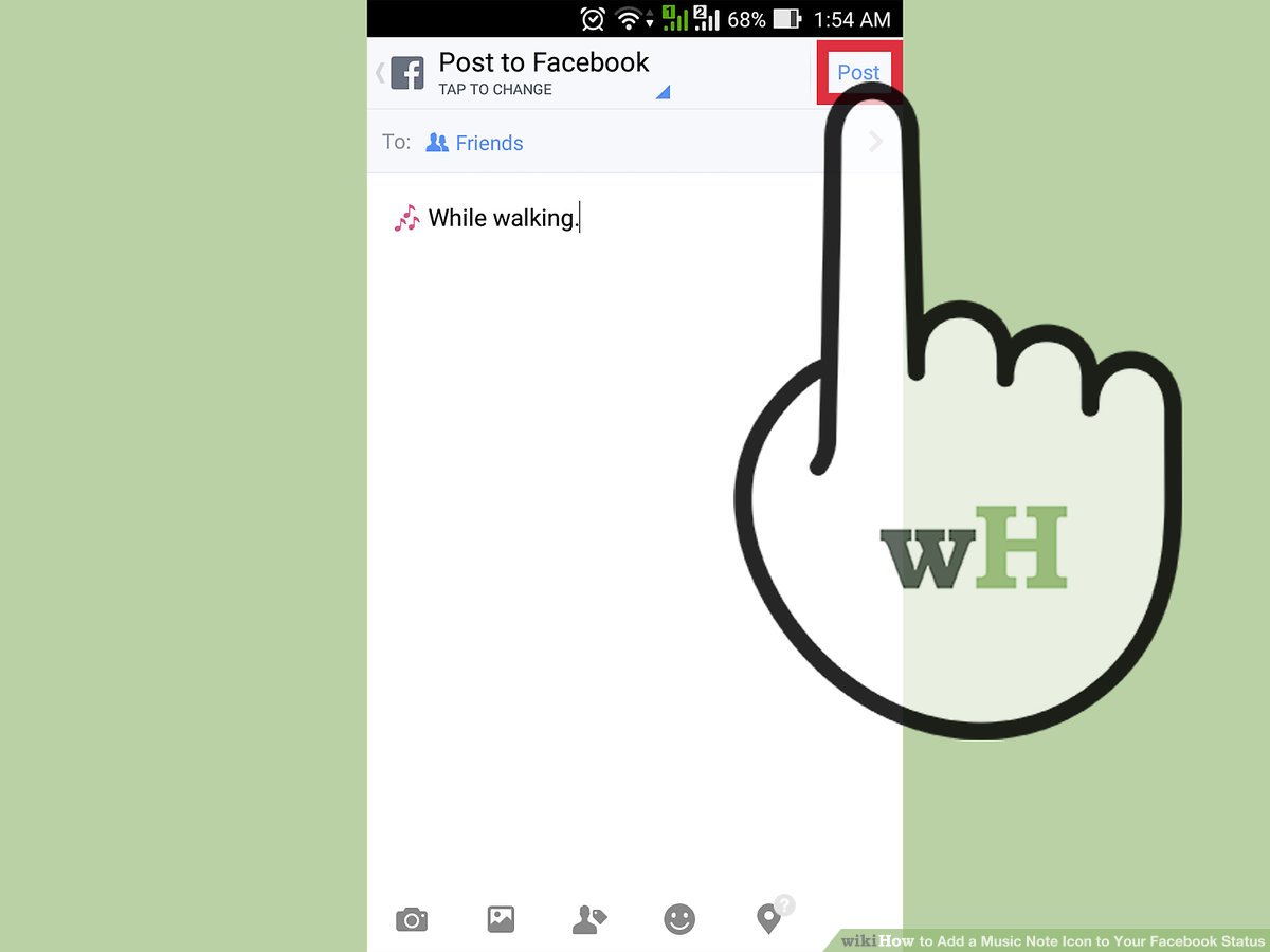 1200x900 How To Add A Music Note Icon To Your Facebook Status Steps