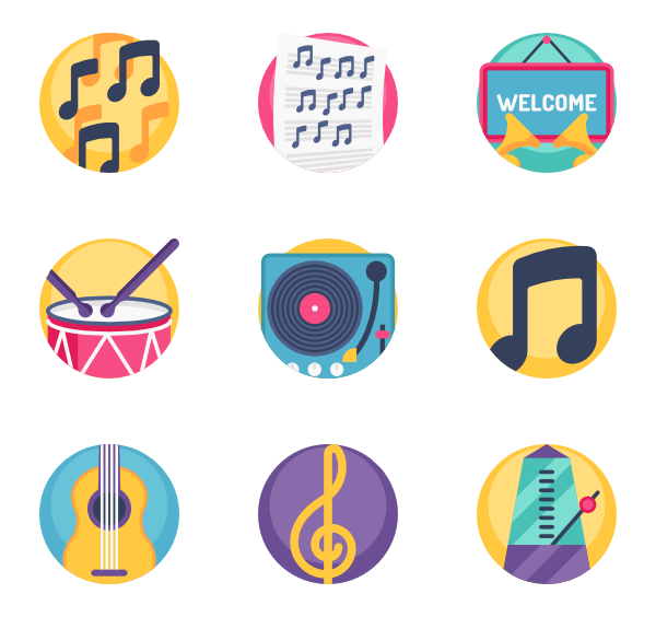 600x564 Music Note Icons