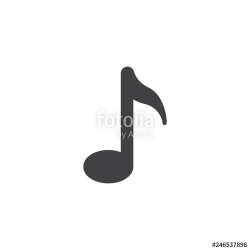 500x500 Music Note Vector Icon Filled Flat Sign For Mobile Concept