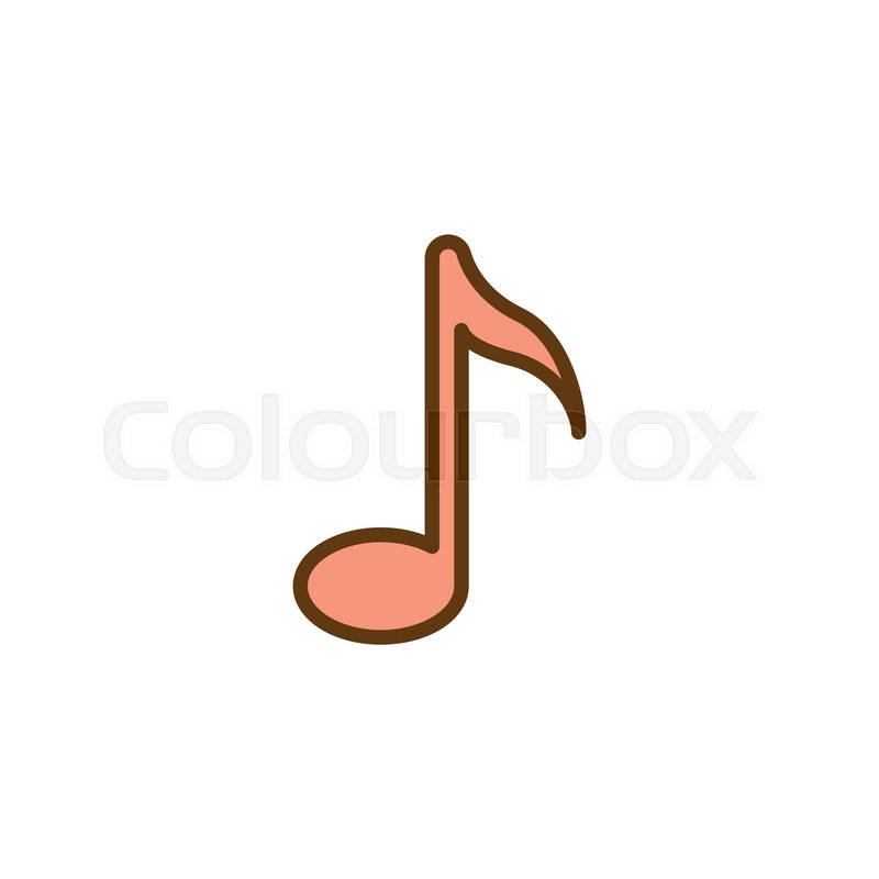 800x800 Musical Note Flat Icon, Vector Sign, Stock Vector Colourbox