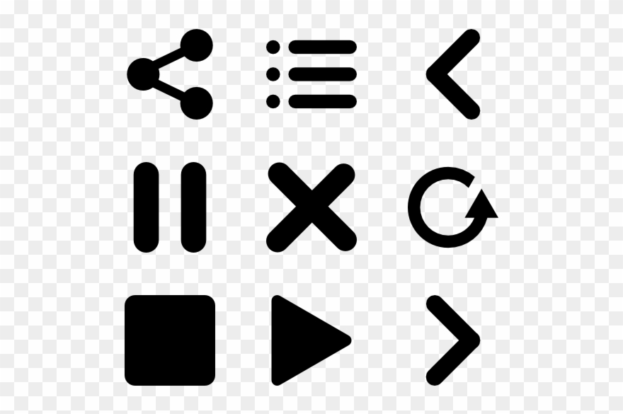 880x585 Music Player Buttons Png Free