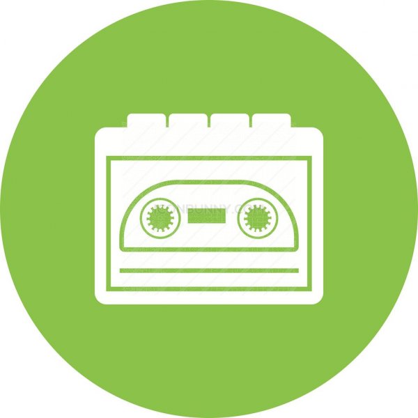 600x600 Music Player Flat Round Icon