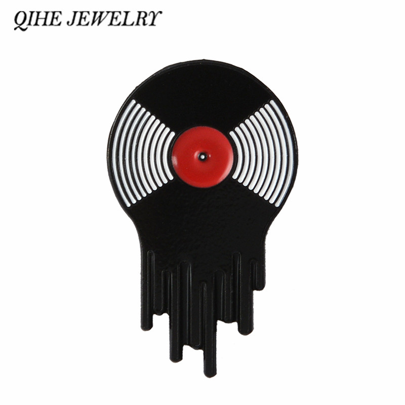 800x800 Qihe Jewelry Record Player Enamel Pins Music Icon Sign Symbol