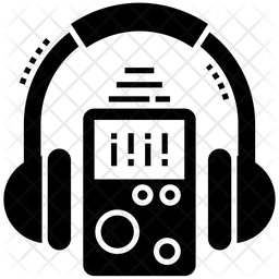 256x256 Digital Music Player Icon Of Glyph Style