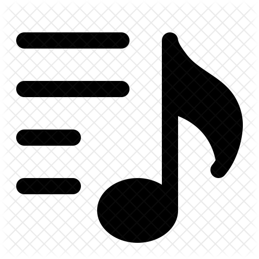 512x512 Music Playlist Icon Of Glyph Style