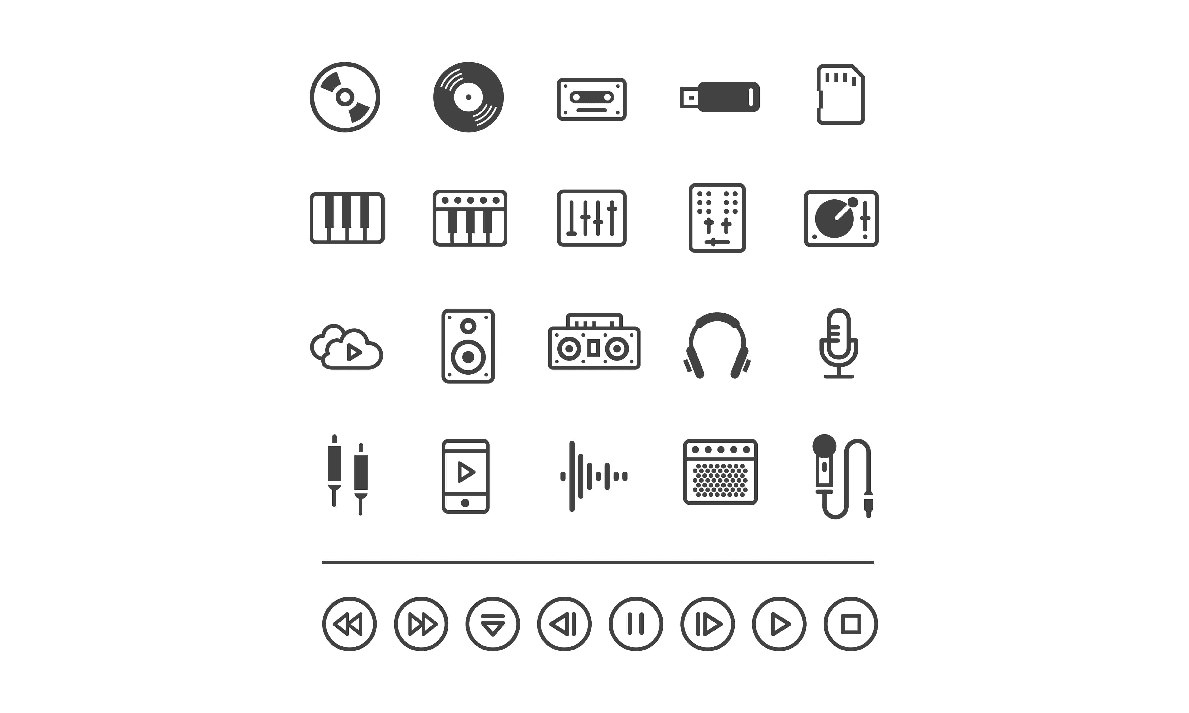 5000x3000 Music Icons