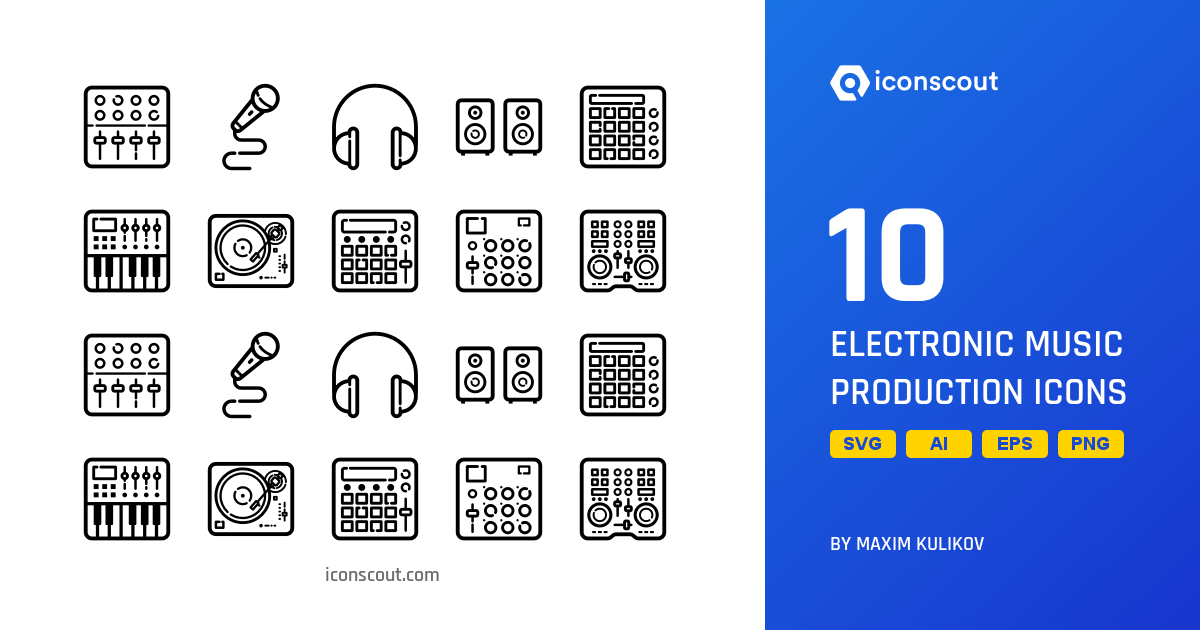 1200x630 Download Electronic Music Production Icon Pack