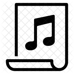 256x256 Music Sheet Icon Of Line Style