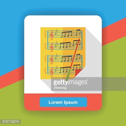 416x416 Sheet Music Flat Icon Premium Clipart