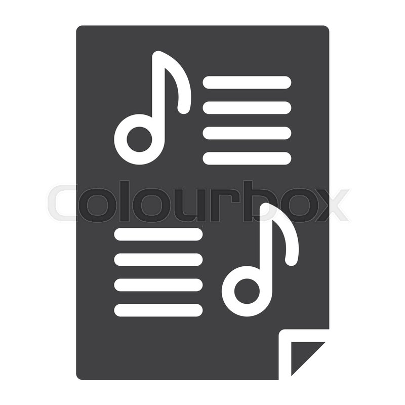 800x800 Sheet Music Icon Vector, Filled Flat Stock Vector Colourbox