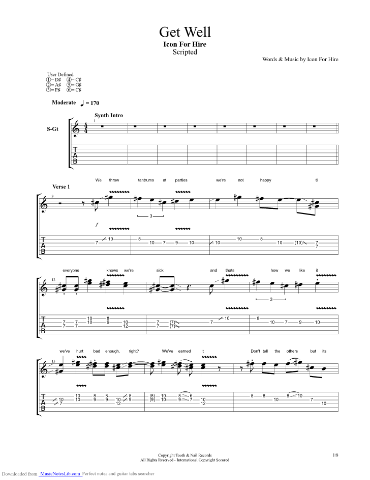 728x942 Get Well Guitar Pro Tab